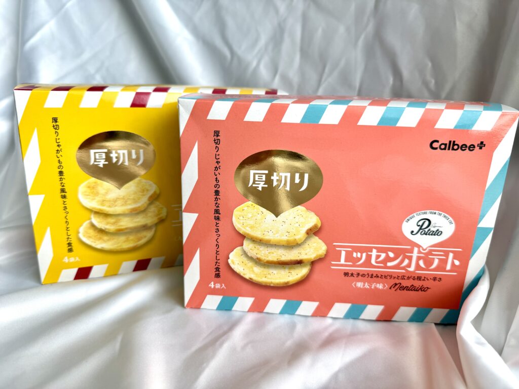福岡限定お土産「エッセンポテト」明太子味と九州しょうゆ味の2箱セット(カルビープラス)