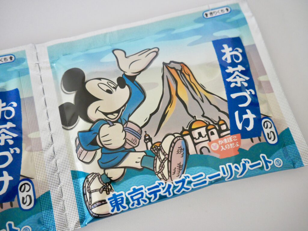 Tokyo Disneyland ochazuke seaweed flavor packet with Mickey Mouse