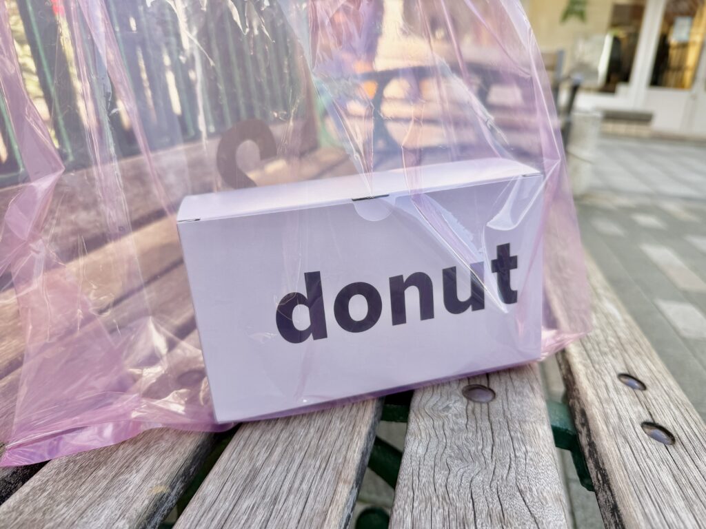 Takeaway donut box from I’m donut? Jiyugaoka Tokyo