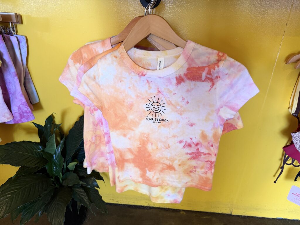 sunrise shack tie dye t shirt hawaii waikiki souvenir