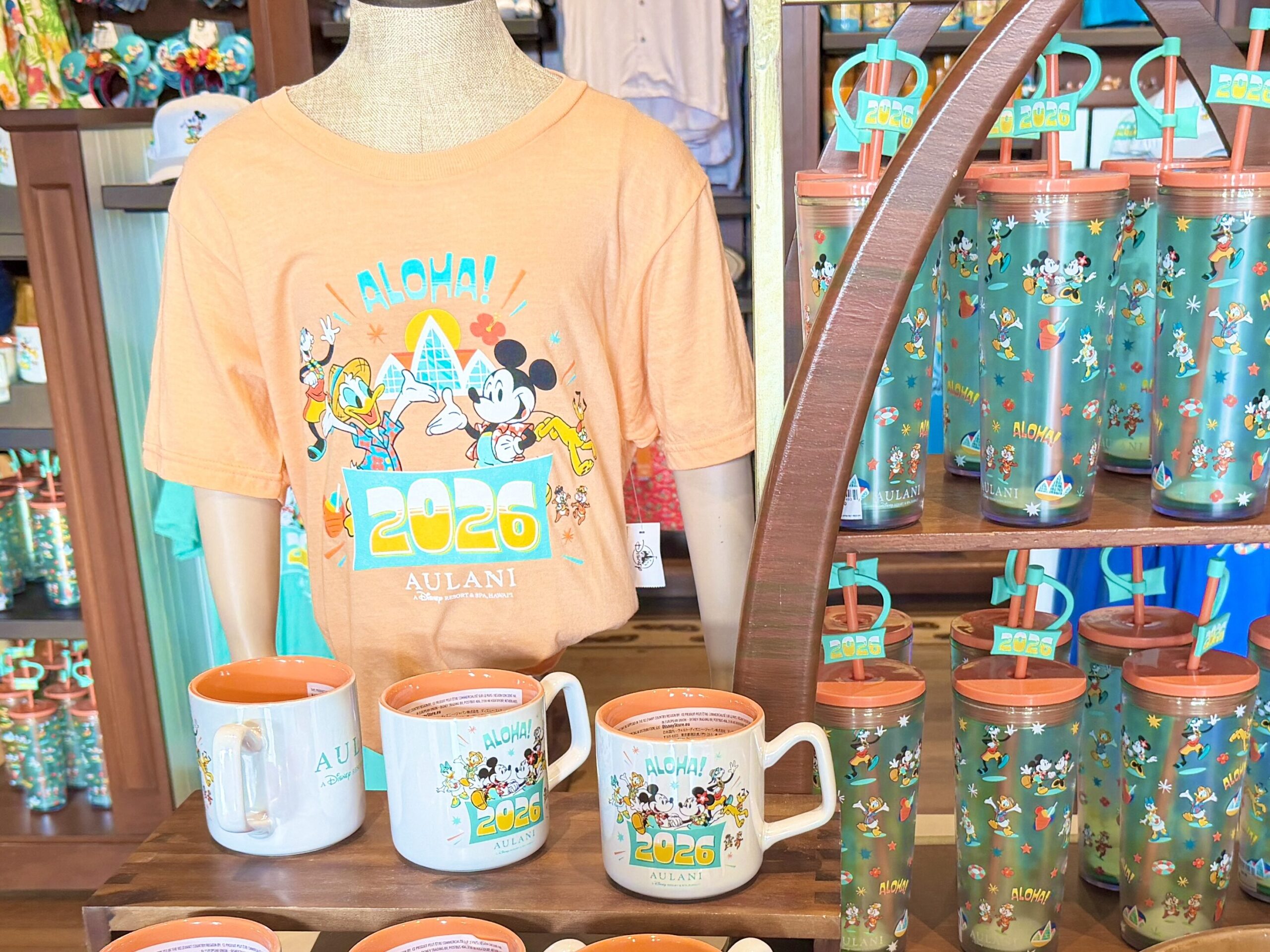 アウラニディズニー限定グッズ Tシャツ タンブラー