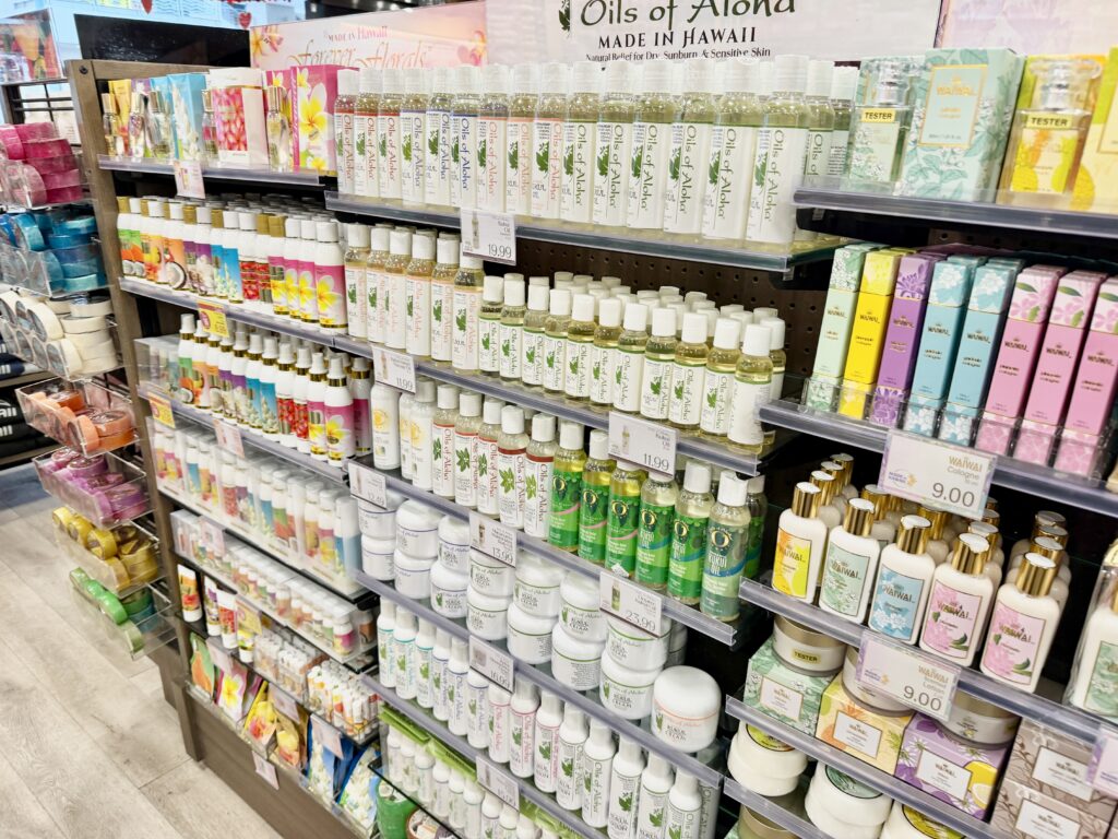 ハワイのお土産コスメコーナー