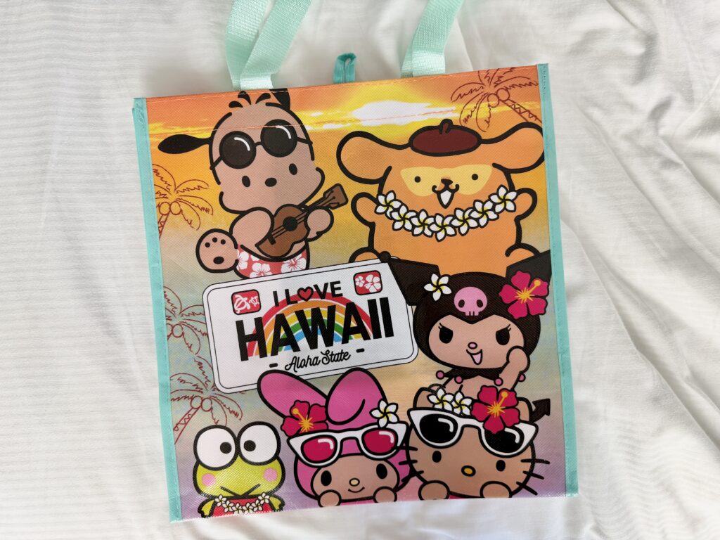 ハワイお土産 サンリオ エコバッグ I LOVE HAWAII ハローキティ クロミ マイメロディ ポムポムプリン