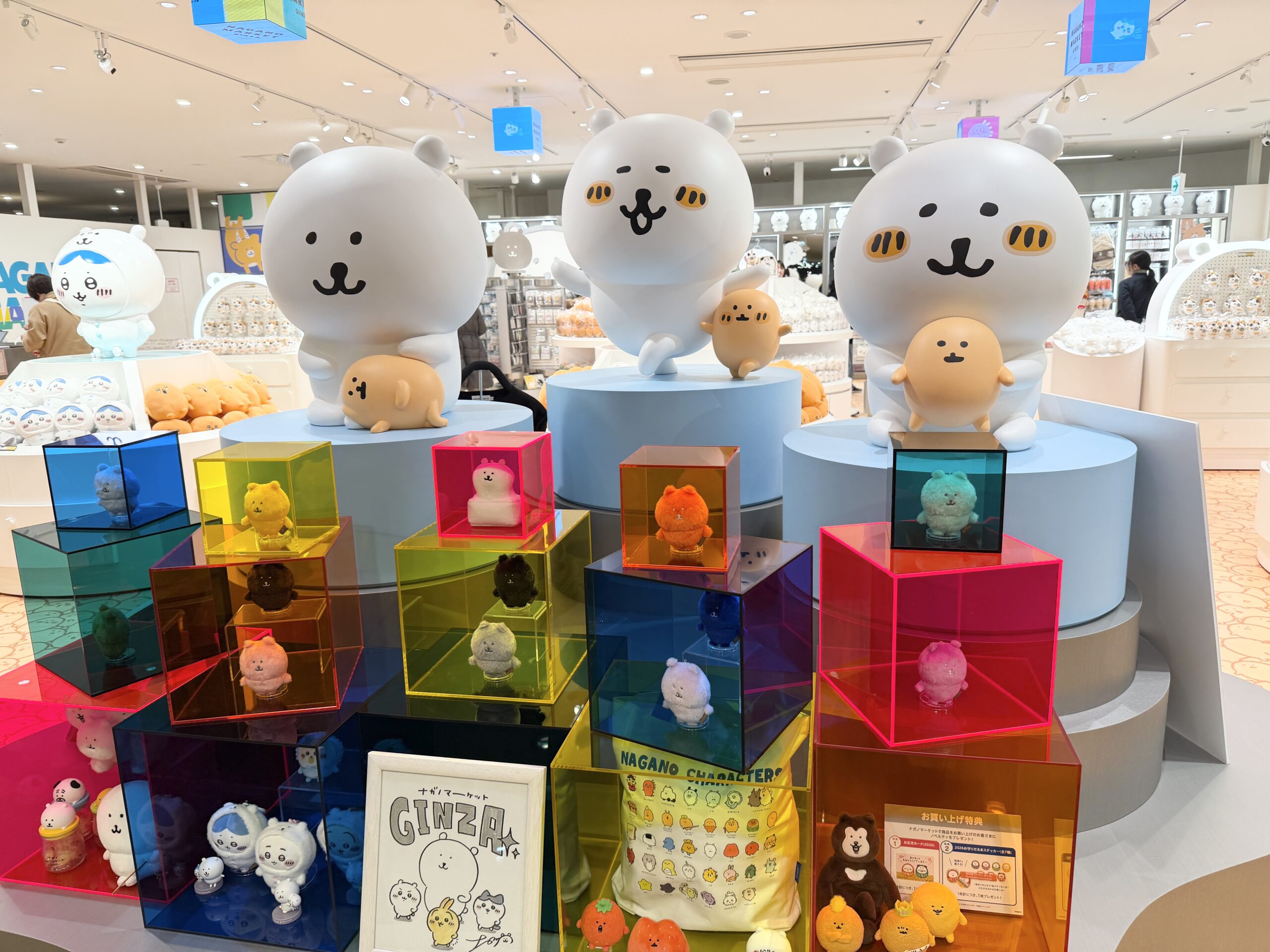 ナガノマーケット銀座 店内 ディスプレイ グッズ展示